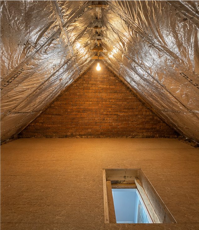 After: the completed SuperFOIL SF19 multifoil installation in a Liverpool loft